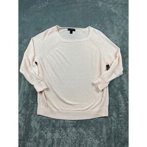 J.Crew Women Small Pink Lightweight Raglan Sleeve Crewneck Knit Sweater Coquette